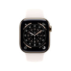 Apple Watch Series 11 Gold Titanium Case with Light Blush Sport Band - Oraxxi