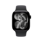 Apple Watch Series 11 Jet Black Aluminium Case with Black Sport Band - Oraxxi