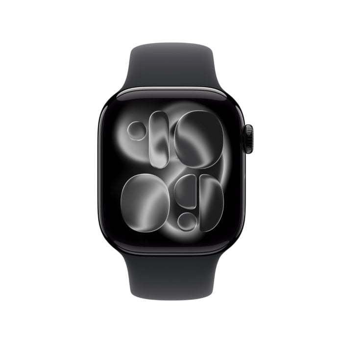 Apple Watch Series 11 Jet Black Aluminium Case with Black Sport Band - Oraxxi