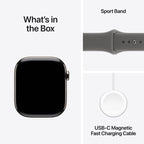 Apple Watch Series 11 Natural Titanium Case with Stone Grey Sport Band - Oraxxi