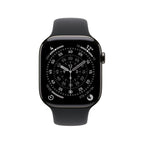 Apple Watch Series 11 Slate Titanium Case with Black Sport Band - Oraxxi