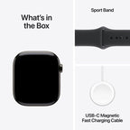 Apple Watch Series 11 Slate Titanium Case with Black Sport Band - Oraxxi