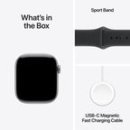 Apple Watch Series 11 Space Grey Aluminium Case with Black Sport Band - Oraxxi
