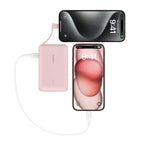 Belkin 10 000 mAh 20W Power Bank with USB - C Integrated Cable and USB - C port - Pink - Oraxxi