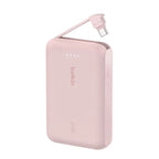 Belkin 10 000 mAh 20W Power Bank with USB - C Integrated Cable and USB - C port - Pink - Oraxxi