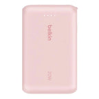 Belkin 10 000 mAh 20W Power Bank with USB - C Integrated Cable and USB - C port - Pink - Oraxxi
